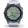 Часы GARMIN FENIX 7X SAPPHIRE SOLAR MINERAL BLUE DLC TITANIUM WITH WHITESTONE BAND 11152